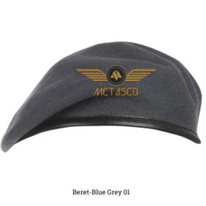 Grey Blue Beret Cap