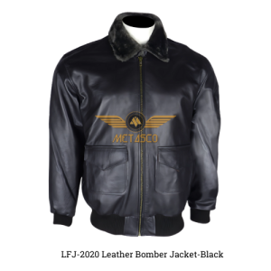 Mens Leather Bomber Jacket